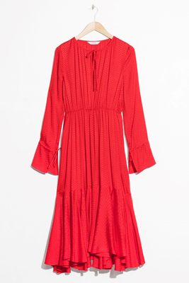 Midi Tie Neck Dress from & Other Stories