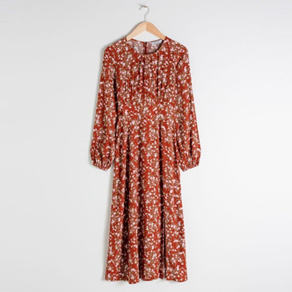 Floral Long Sleeve Midi Dress from & Other Stories
