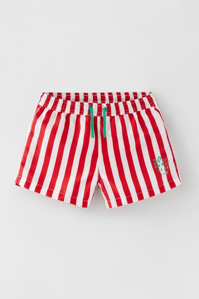 Striped Print Bermuda Shorts from Zara