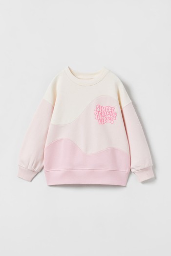 Colour Block Embossed Sweatshirt