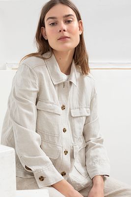Linen Blend Workwear Jacket from & Other Stories