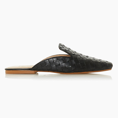 Gwynith Woven Leather Flat Mule from Dune