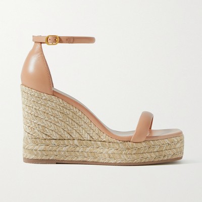 Nudist Leather Wedge Espadrilles from Stuart Weitzman