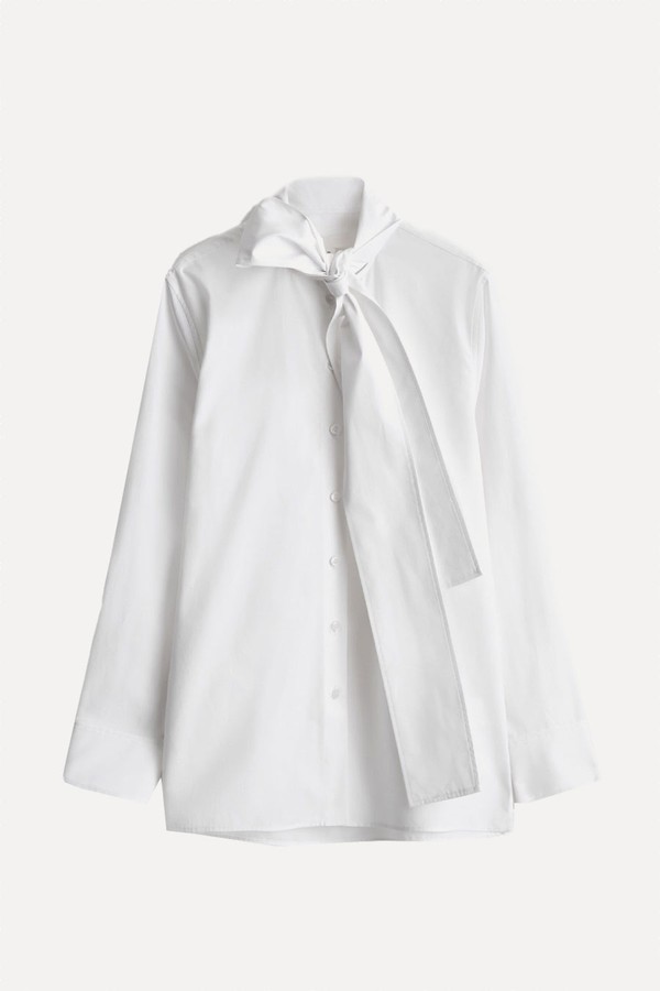 Bow-Detail Cotton Blouse from cos