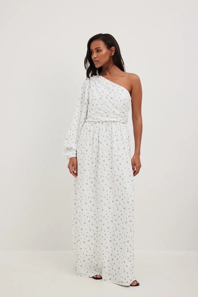 One Balloon Sleeve Maxi Dress