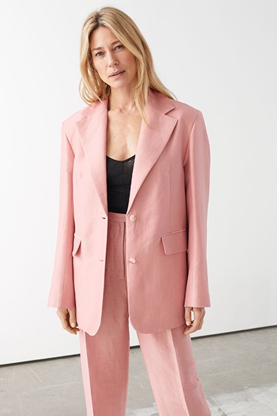 Boxy Linen Blend Blazer