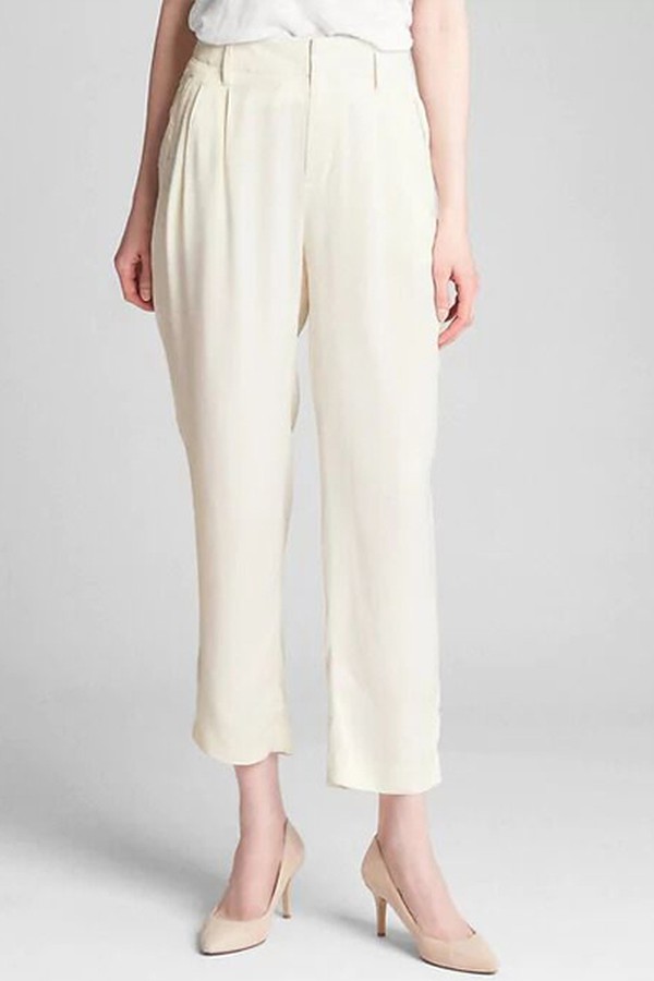 Pleated Trousers In Satin