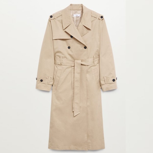 Belt Cotton-Blend Trench from Mango