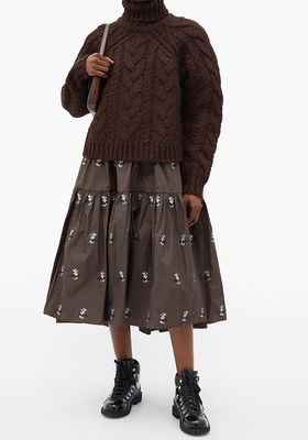 Roll-Neck Cable-Knitted Wool-Blend Sweater  from Cecilie Bahnsen 