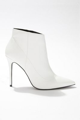 White Ailise Pointed Stiletto Boots