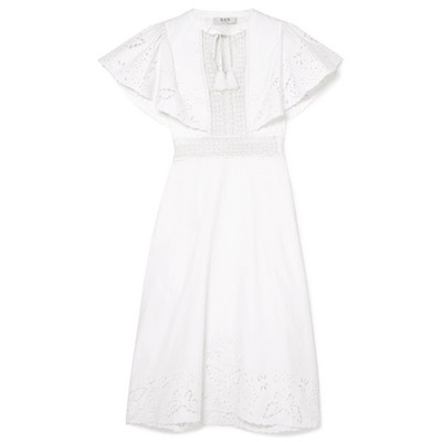 Broderie Cotton Midi Dress from Sea