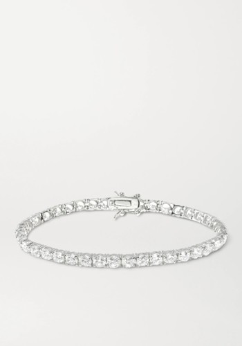 Rhodium-Plated Cubic Zirconia Bracelet from Kenneth Jay Lane