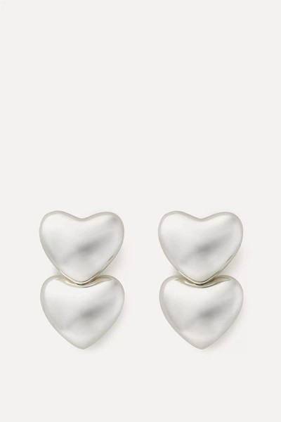 Dual Voluptuous Heart Stud Earrings from Annika Inez