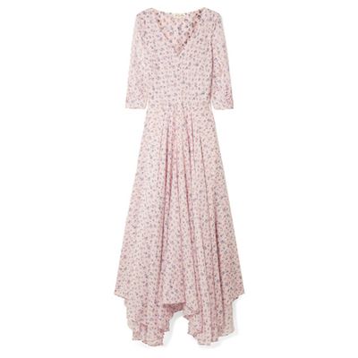 Larissa Floral-Print Cotton And Silk-Blend Maxi Dress