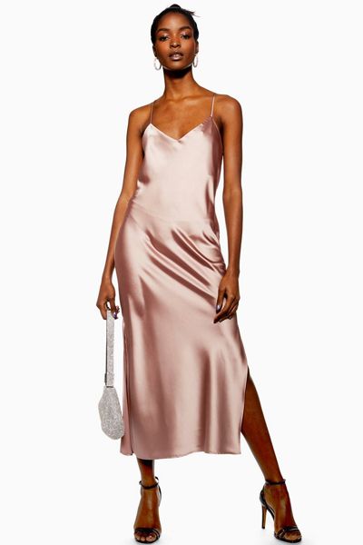 Plain Satin Slip Dress from Topshop