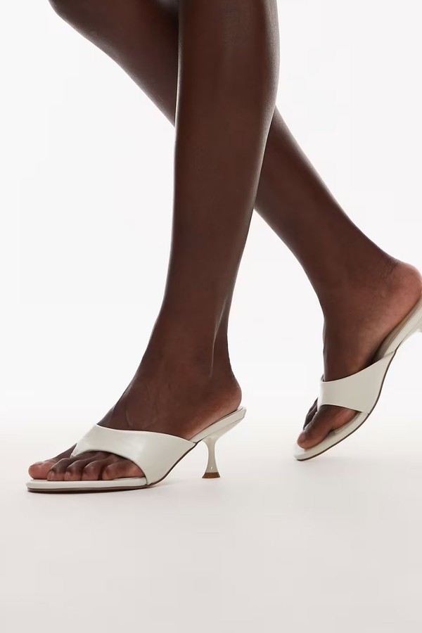 Isabella Mid Heel Toe Thong Mules from Topshop