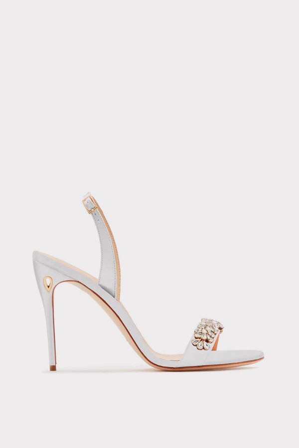 Tommaso 105 White Satin Crown Jewel