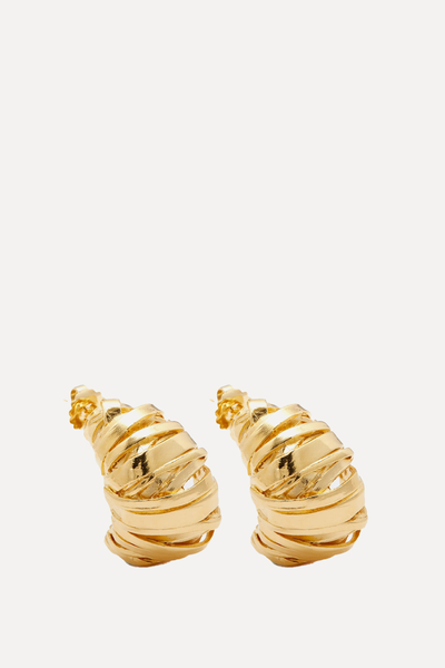 Blass Gold-Plated Hoop Earrings from Paola Sighinolfi