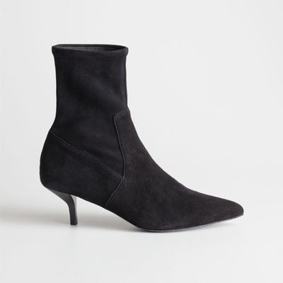 Suede Sock Kitten Heel Boot from & Other Stories