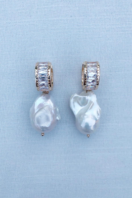 Diamond Baroque Earrings from Pearl Octopuss.y