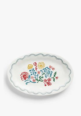 Flora Oval Fine China Floral Platter from John Lewis