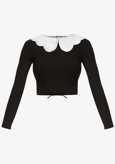 Janika Peter Pan Collar Cotton-Knit Jumper from Musier Paris