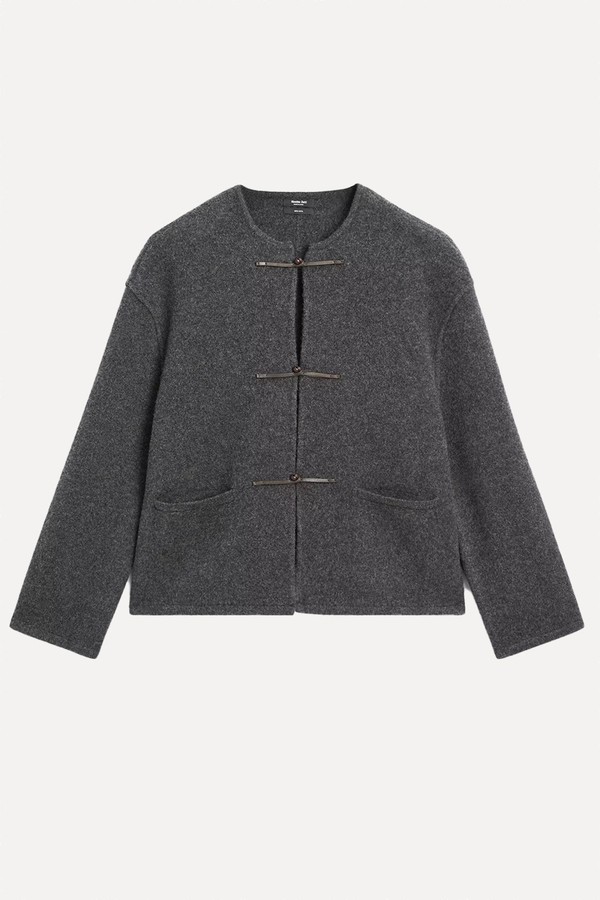Knit Cardigan With Button Detail from Massimo Dutti 