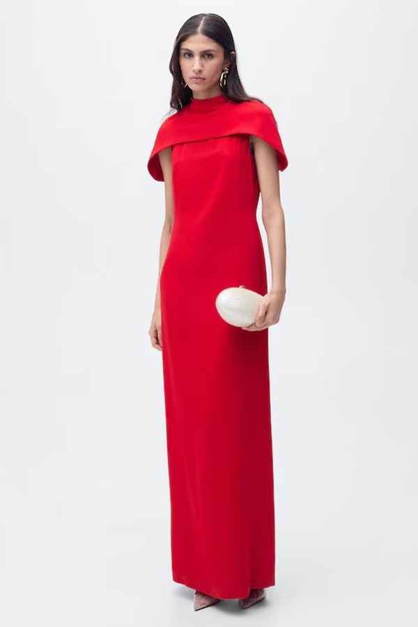 Straight Dress With Cape Collar from Mango