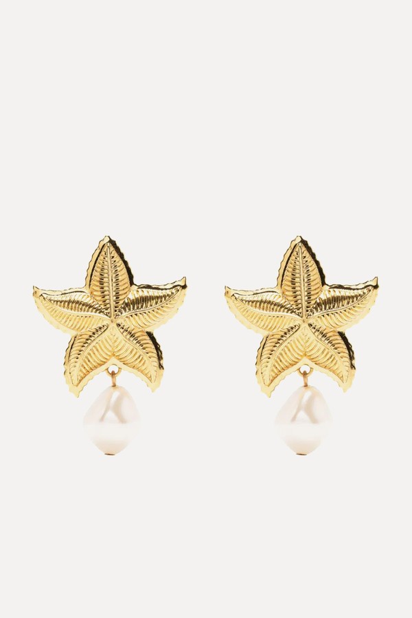 Starfish Pearl Detail Earrings from Jennifer Behr