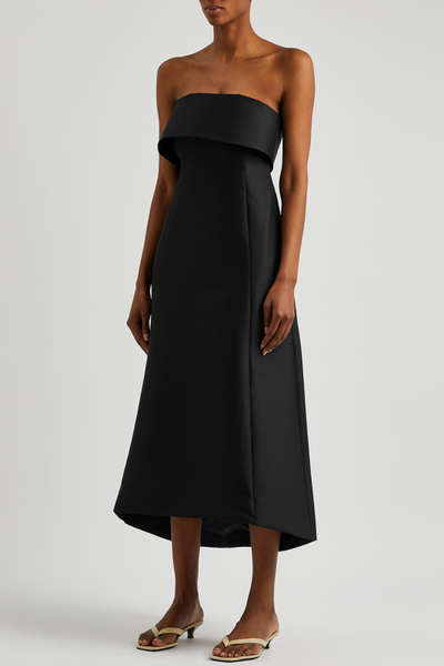 Strapless Cotton-Blend Midi Dress from Totême