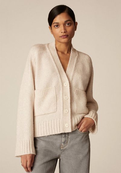 Merino Cotton Air-Spun Slouchy Cardigan from ME+EM