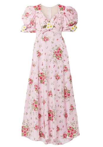 Appliquéd Floral Print Dress from Rodarte 