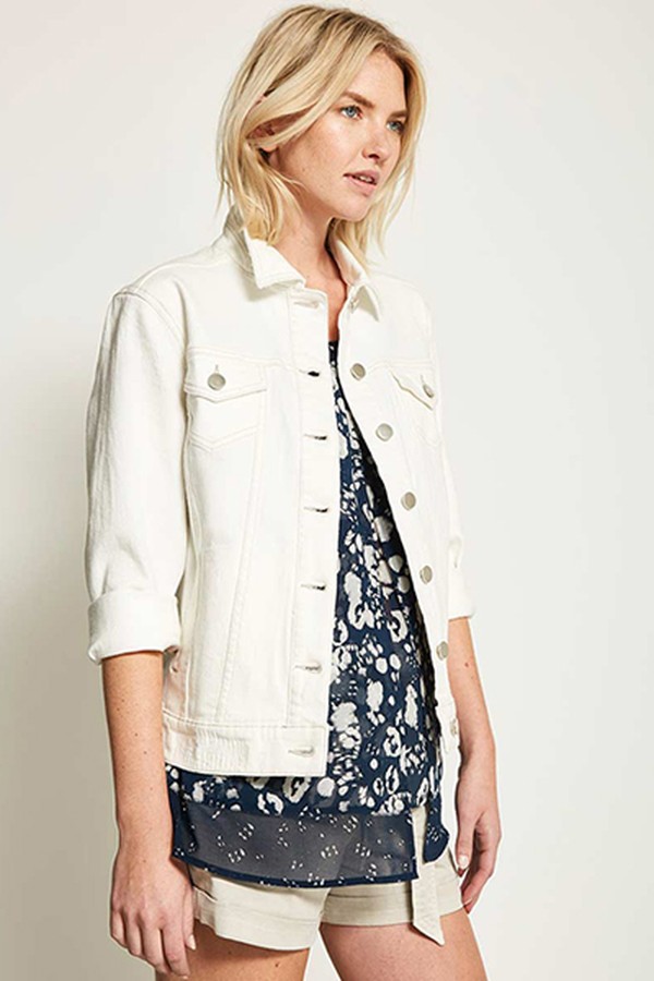 Ivory Denim Trucker Jacket