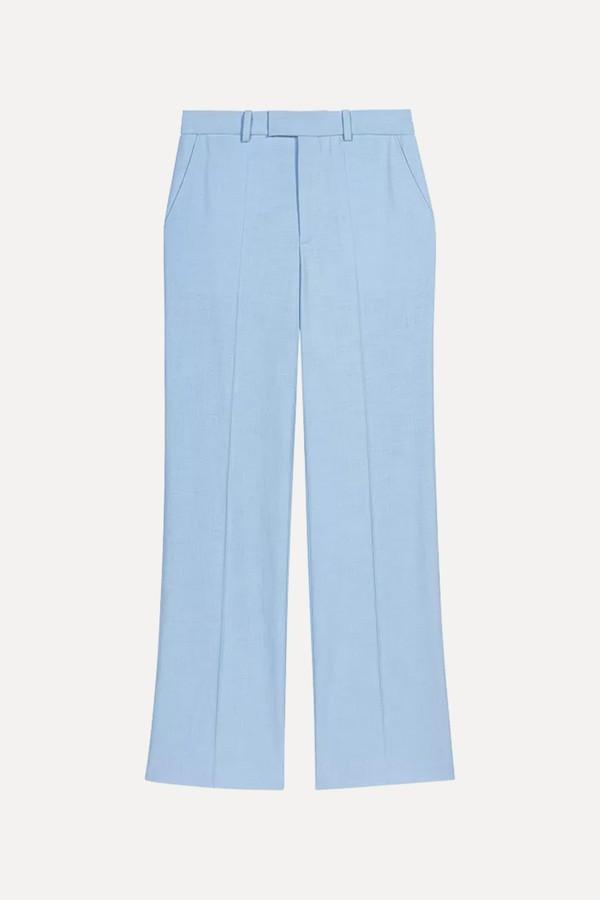 Straight-Leg Pleated Woven Trousers from MAJE