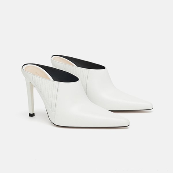 Leather High-Heel Mules from Zara