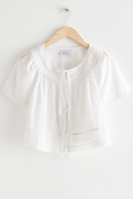 Short Sleeve Tie Blouse from & Other Stories