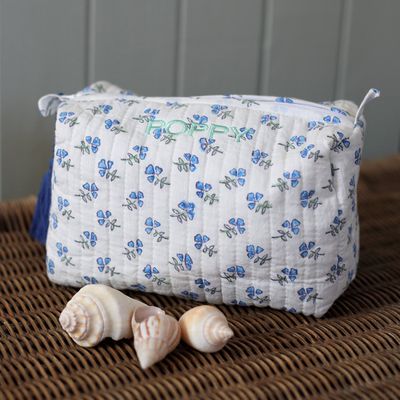 Blue Ditsy Wash Bag  from SarahK