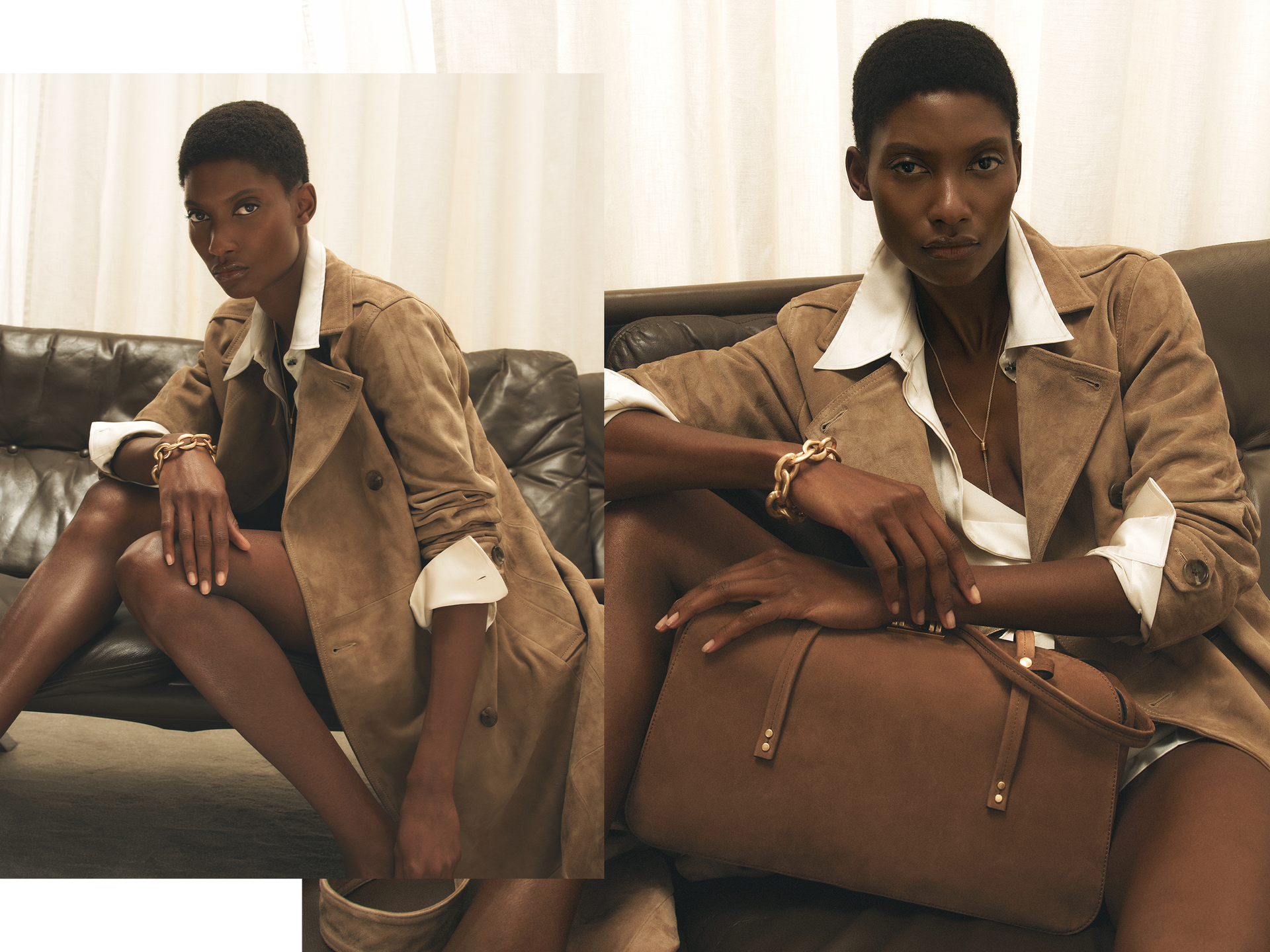 Anika Suede Bowling Bag