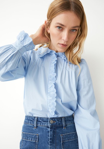 Scalloped Embroidery Blouse, £55 | & Other Stories