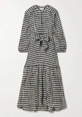 Andreas Belted Gingham Organic Cotton-Blend Midi Dress from APIECE APART