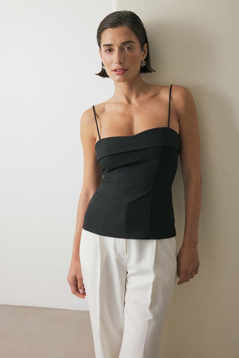 Folded Sweetheart Top