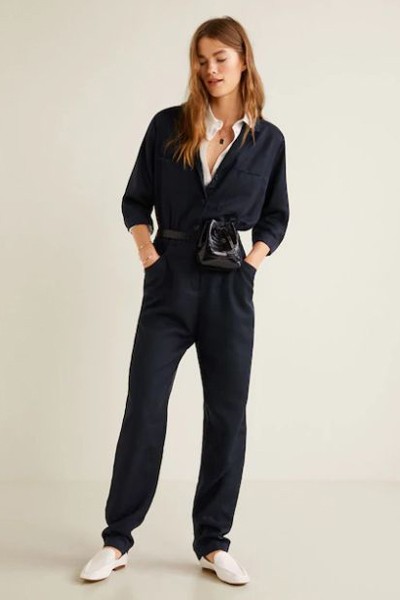 Long Chest-Pocket Jumpsuit