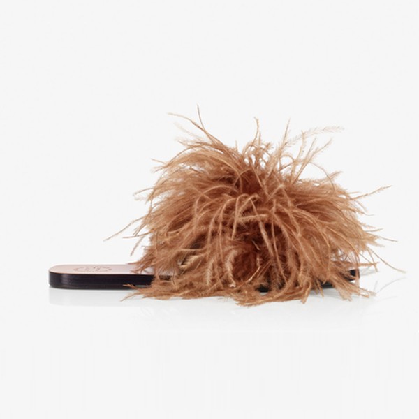 Farro Almond Flat Sandals from ATP Atelier
