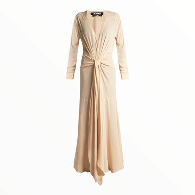 Viavelez Knotted Crepe Maxi Dress from Jacquemus 