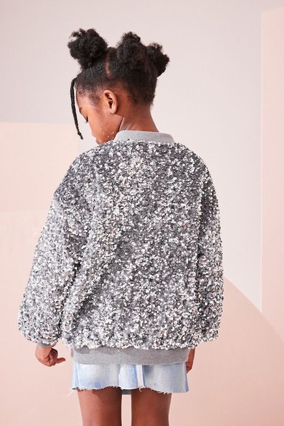 Sequin Bomber Jacket 