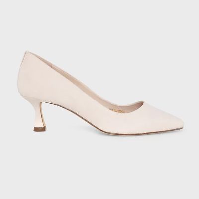 Suede Kitten Heel Pointed Toe Court Shoes from Marks & Spencer