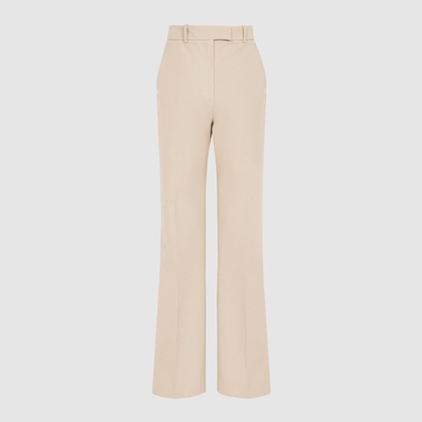Grace Wide Leg Cotton Trousers from Reiss