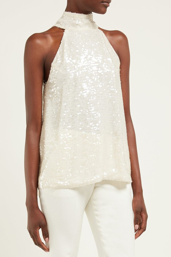 Moonlight Halterneck Sequinned Top from Galvan