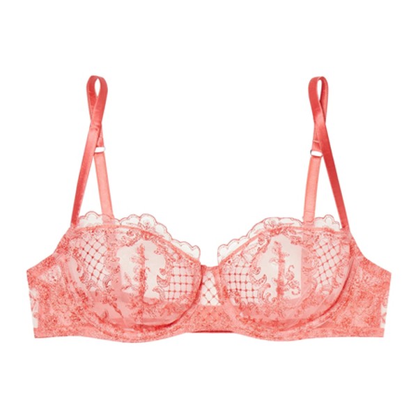 Satin & Tulle Underwired Half-Cup Bra from ID Sarrieri