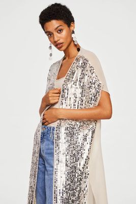 Sequined Embroidery Kaftan from Mango